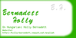 bernadett holly business card